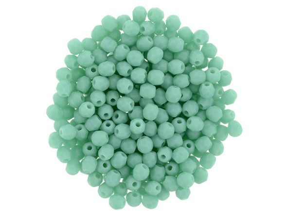 Inject a breath of fresh air into your jewelry designs with the exquisite Czech Fire-Polish Bead 2mm in Matte Turquoise. Crafted from high-quality Czech glass, these round beads boast diamond-shaped facets that create a mesmerizing texture and dimension. Whether you're adding vibrant pops of color or delicate accents, these tiny beads are perfect for all your handmade creations. Enhance your bead embroidery or use them as spacers to achieve stunning results. Experience the cool serenity of the turquoise blue color that this bead exudes, taking your designs to new heights of creativity. Discover the artistry of Brand-Starman with these magnificent handmade bead strands, delivering a unique touch to your jewelry projects. Please note that as these beads are made by hand, each strand may vary slightly, adding to its individual charm.