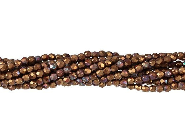 Get ready to add a touch of enchantment to your jewelry creations with the Czech Glass 2mm Opaque Red Bronze Luster Iris Fire-Polish Bead Strand by Starman. Let these exquisite beads transport you to a world of metallic red-bronze allure, shimmering with iridescent magic. Each bead features diamond-shaped facets that create a mesmerizing texture, elevating your designs to new heights. These tiny treasures can be used as illustrious accents in any piece, whether it's bead embroidery or stylish spacers. With approximately 50 beads per strand, the possibilities are endless. Let your imagination run wild and create jewelry that speaks volumes about your unique style. Embrace your inner artist and make a statement that shines with every bead.