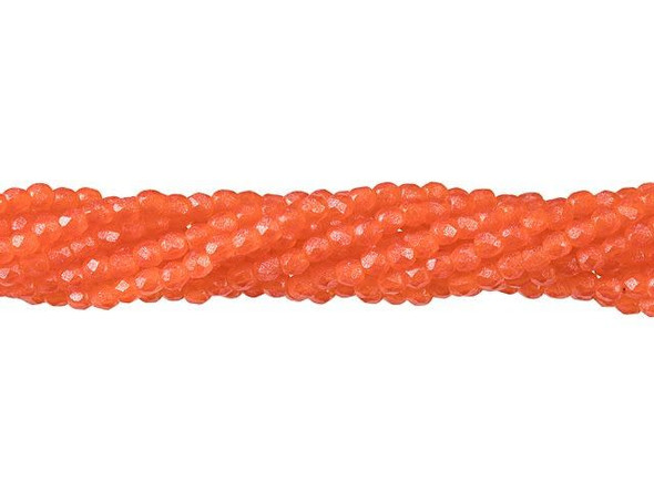 Add a pop of fiery energy to your DIY jewelry creations with these Czech Glass 2mm Hyacinth Flash Pearl Fire-Polish Bead Strands by Starman. The vibrant red-orange hue, combined with a mesmerizing shimmer, will ignite your imagination and bring your designs to life. Each bead is delicately crafted with diamond-shaped facets, adding texture and depth to your creations. Whether you're looking to accentuate your bead embroidery or create eye-catching spacers, these tiny beads are perfect for adding bursts of color. Unleash your creativity and immerse yourself in a world of endless possibilities with these mesmerizing fire-polish beads.