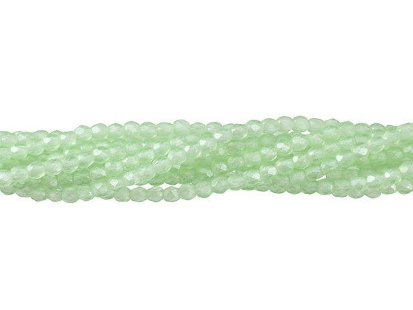Add a touch of ethereal beauty to your handmade jewelry creations with these Czech glass 2mm Peridot Flash Pearl Fire-Polish Beads by Starman. Immerse yourself in the captivating seafoam green color, which is perfectly complemented by a shimmering flash. Each bead is round in shape and adorned with diamond-shaped facets, creating a texture that is both visually stunning and tactilely pleasing. These tiny beads serve as exquisite accents, effortlessly adding pops of color to any design. Ideal for bead embroidery and as spacers, their versatility knows no bounds. Elevate your craft to new heights with these enchanting beads that will leave a lasting impression.