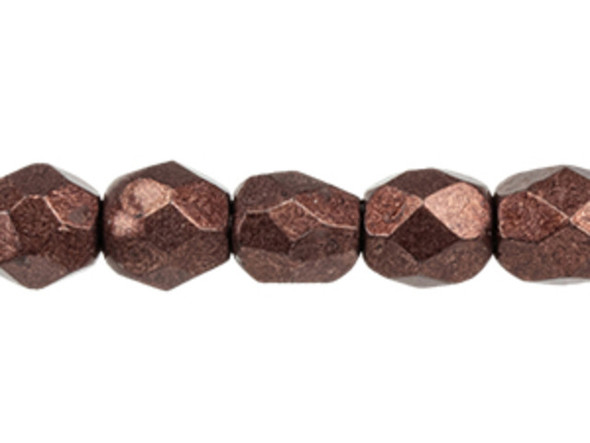 Introducing the Fire-Polish 3mm beads in the stunning ColorTrends: Saturated Metallic Chicory Coffee by Brand-Starman. These Czech glass beads are a jewelry maker's dream, offering a touch of rustic elegance to any DIY project. The warm and inviting hues of Chicory Coffee evoke images of cozy coffee shops on a crisp autumn day, making these beads perfect for creating one-of-a-kind bracelets, necklaces, and earrings that will capture the essence of the changing seasons. Elevate your handmade jewelry to new heights with these exquisite beads that are sure to leave a lasting impression.