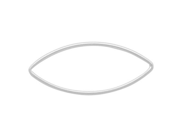 Sterling Silver Jewelry Link, Marquise, 12x29mm (Each)