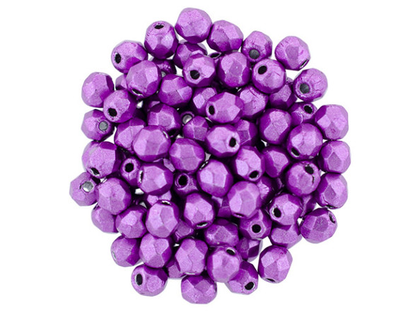 Fire-Polish 3mm : ColorTrends: Saturated Metallic Spring Crocus (50pcs)