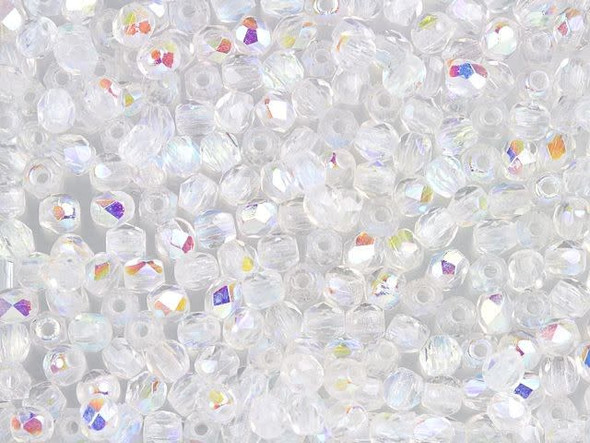 Fire-Polish 2mm : Crystal AB (50pcs)