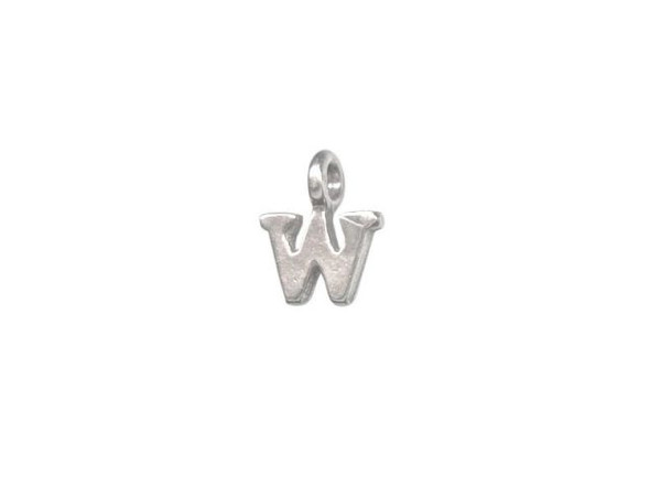 B & B Benbassat Sterling Silver Alphabet Letter Charm, W (Each)