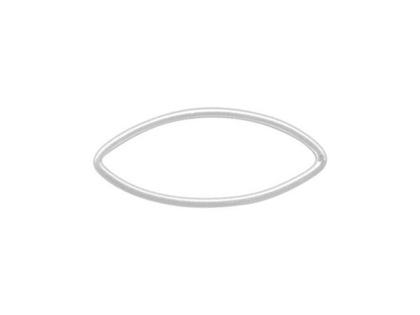 Sterling Silver Jewelry Link, Marquise, 9x21mm (Each)