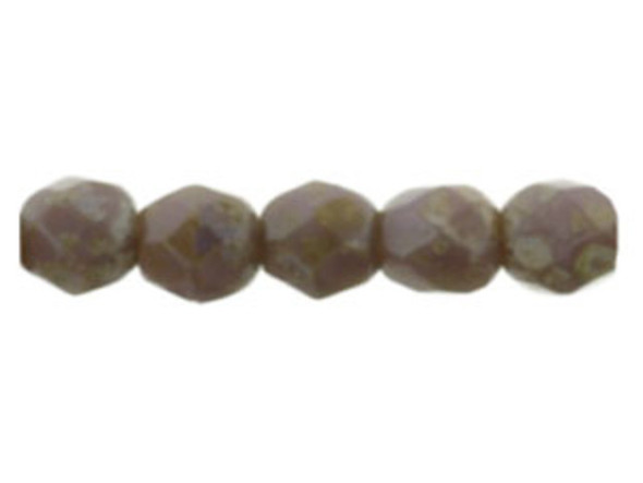 Fire-Polish 2mm : Opaque Amethyst - Picasso (50pcs)