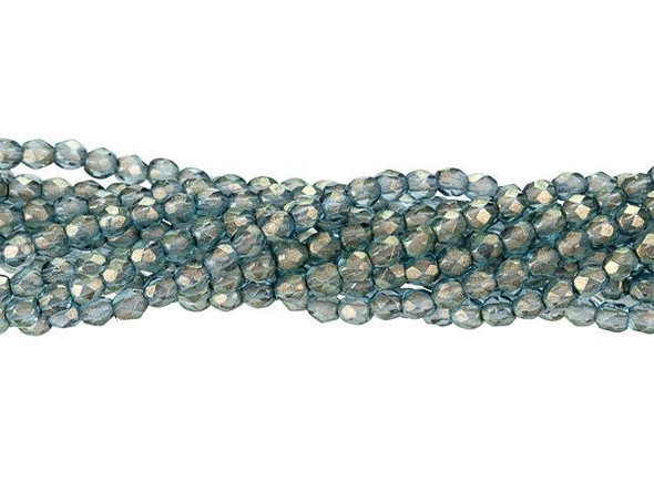 Discover the enchanting allure of our Czech Glass 3mm Halo - Shadows Fire-Polish Bead Strand by Starman. Delve into a world of smoky shadow blue hues that cascade with a mesmerizing golden shimmer. These exquisite round beads are meticulously crafted from Czech glass, their petite 3mm size making them a versatile addition to your creative arsenal. Let your imagination soar as you fashion intricate multi-stranded bracelets, necklaces that radiate elegance, or captivating chandelier earrings. Each bead is expertly faceted, ensuring they dazzle and illuminate your jewelry designs with unparalleled brilliance. Embrace the magic of these fire-polished beads and adorn your creations with a touch of sparkling beauty.