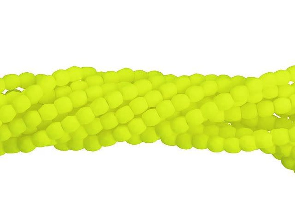 Fire-Polish 3mm : Neon Yellow (50pcs)