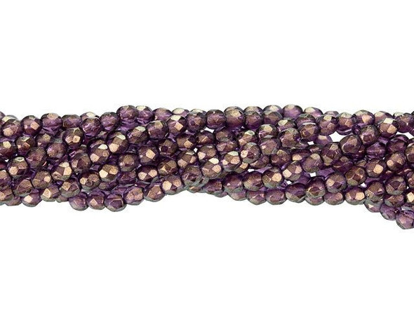 These mesmerizing Czech Glass 3mm Halo - Regal Fire-Polish Bead Strands by Starman will ignite your creativity with their deep purple hue and subtle golden sheen. With their tiny 3mm size, these round beads are perfect for crafting countless masterpieces. Whether you're designing a luxurious multi-stranded bracelet, an enchanting necklace, or a stunning pair of chandelier earrings, these faceted beads will add a touch of sparkling brilliance to your jewelry creations. Transform your DIY projects into works of art with the radiant beauty of these fire-polished beads.