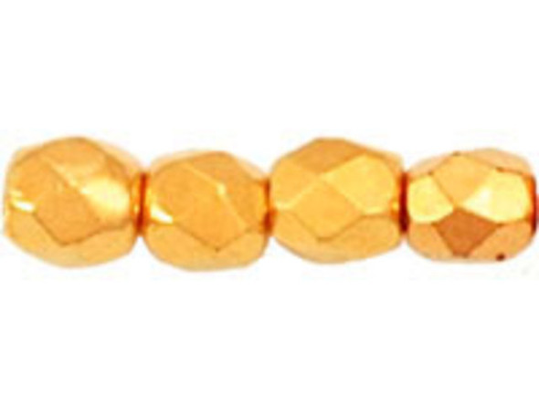 Fire-Polish 3mm : 24K Gold Plated (50pcs)