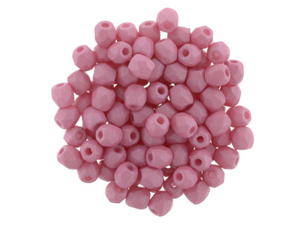 Fire-Polish 3mm : Saturated Pink (50pcs)