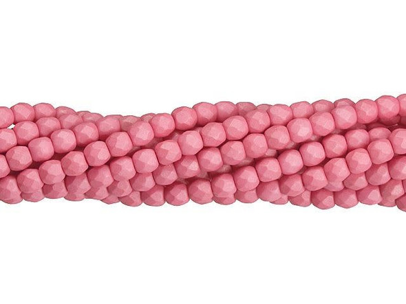 Fire-Polish 3mm : Saturated Pink (50pcs)