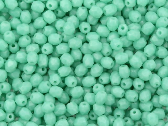 Fire-Polish 3mm : Opaque Turquoise (50pcs)