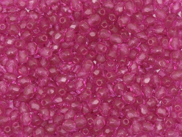 Fire-Polish 3mm : Fuchsia (50pcs)