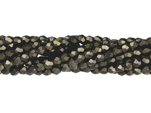 Add a touch of sparkling color and shining style to your handmade jewelry creations with these Czech Glass 3mm Metallic Suede - Dark Green Fire-Polish Bead Strands by Starman. These round beads are faceted for extra brilliance, allowing them to catch the light and create a stunning visual impact. Whether you're crafting a multi-stranded bracelet or necklace or designing a pair of elegant chandelier earrings, these versatile beads will elevate your jewelry designs to new heights. Made from high-quality Czech glass, these beads are the perfect choice for adding a touch of glamour to your DIY creations.