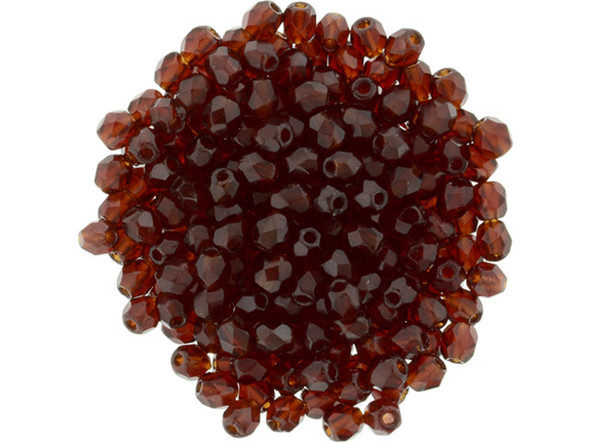 Fire-Polish 3mm : Ruby (50pcs)