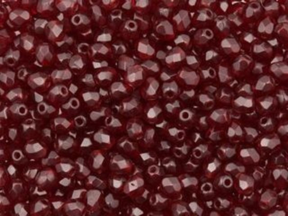 Fire-Polish 3mm : Ruby (50pcs)