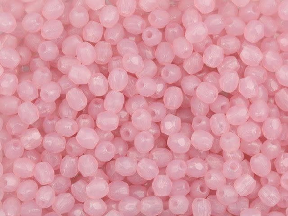 Fire-Polish 3mm : Milky Pink (50pcs)