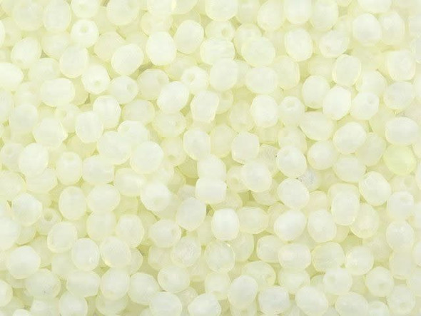 Fire-Polish 3mm : Milky Jonquil (50pcs)