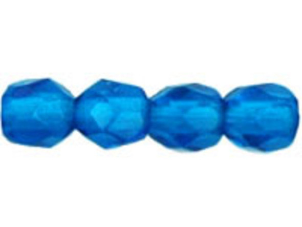 Transform your jewelry creations into breathtaking pieces with the Czech Fire-Polish Bead 3mm Capri Blue by Starman. Dive into the depths of the sea with the vibrant blue hue of these beads, reminiscent of a tropical paradise. Imagine the gentle lapping of crystal-clear waves against the shore as you adorn your designs with these dainty beads. Their small facets catch the light, creating a mesmerizing sparkle that will enchant anyone who beholds your handcrafted jewelry. Whether you're creating an ocean-inspired masterpiece or adding a pop of color to your designs, these Czech glass beads are sure to make a splash. Elevate your craftsmanship and let your creativity soar with this exquisite strand of approximately 50 beads. Please note that as these items are handmade, each bead may vary in appearance, adding an authentic touch to your unique creations.