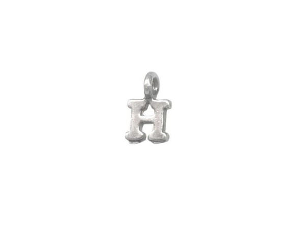 B & B Benbassat Sterling Silver Alphabet Letter Charm, H (Each)