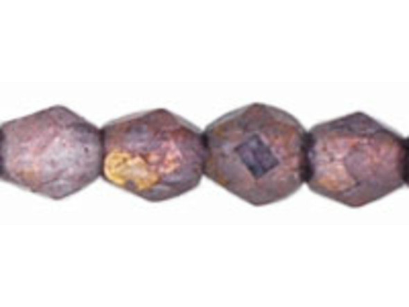 Fire-Polish 3mm : Luster - Stone Amethyst (50pcs)