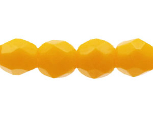 Fire-Polish 3mm : Opaque Sunflower Yellow (50pcs)