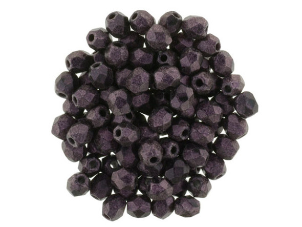 Dive into the world of dazzling creativity with our Czech Glass 3mm Metallic Suede - Pink Fire-Polish Bead Strand by Starman. These exquisite round beads are a petite 3mm in size, allowing for endless design possibilities. Let your imagination run wild as you create stunning multi-stranded bracelets, necklaces, or breathtaking chandelier earrings. The faceted surface of these fire-polished beads adds an irresistible brilliance, infusing your jewelry designs with a touch of sparkling color. Unleash your inner artist and bring your jewelry creations to life with these captivating beads.