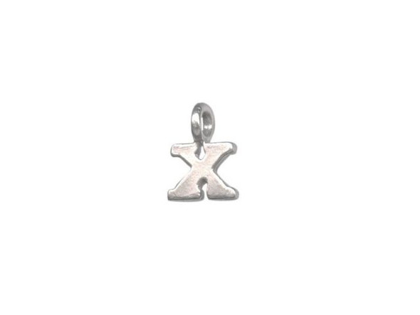 B & B Benbassat Sterling Silver Alphabet Letter Charm, X (Each)