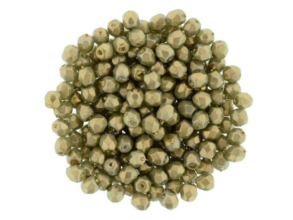 Get lost in a world of enchantment with our Czech Glass 3mm Halo Ethereal - Linen Fire-Polish Bead Strand by Starman. These mesmerizing beads blend a delicate linen hue with a celestial gold shimmer, creating a truly ethereal effect. Each bead is meticulously faceted to enhance its brilliance, making it the perfect addition to any jewelry design. From dainty bracelets to glamorous chandelier earrings, these versatile 3mm beads are sure to add a touch of sparkling color and elegance to your handmade treasures. Immerse yourself in the magic of these stunning beads and let your creativity soar. Let the beauty of Starman's Czech glass materials elevate your craftsmanship to new heights.