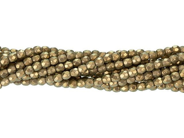 Get lost in a world of enchantment with our Czech Glass 3mm Halo Ethereal - Linen Fire-Polish Bead Strand by Starman. These mesmerizing beads blend a delicate linen hue with a celestial gold shimmer, creating a truly ethereal effect. Each bead is meticulously faceted to enhance its brilliance, making it the perfect addition to any jewelry design. From dainty bracelets to glamorous chandelier earrings, these versatile 3mm beads are sure to add a touch of sparkling color and elegance to your handmade treasures. Immerse yourself in the magic of these stunning beads and let your creativity soar. Let the beauty of Starman's Czech glass materials elevate your craftsmanship to new heights.