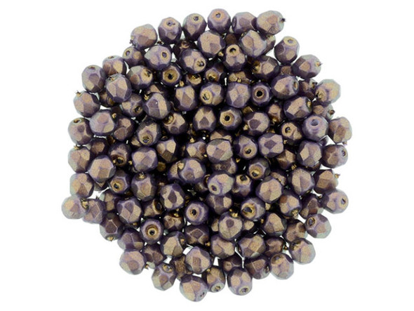 Make your jewelry designs shine like never before with the Czech Glass 3mm Halo Ethereal - Regal Fire-Polish Bead Strand by Starman. These mesmerizing beads boast a lovely purple hue that complements an ethereal gold glow, creating a truly enchanting effect. Crafted from high-quality Czech glass, these fire-polished beads feature a tiny 3mm size, making them incredibly versatile for a range of designs. Whether you're creating a multi-stranded bracelet, a stunning necklace, or a pair of chandelier earrings, these faceted beads will add a touch of sparkling color and brilliant brilliance to your handmade masterpieces. Elevate your jewelry collection and let your creativity take flight with these magical beads that are sure to captivate all who behold them.