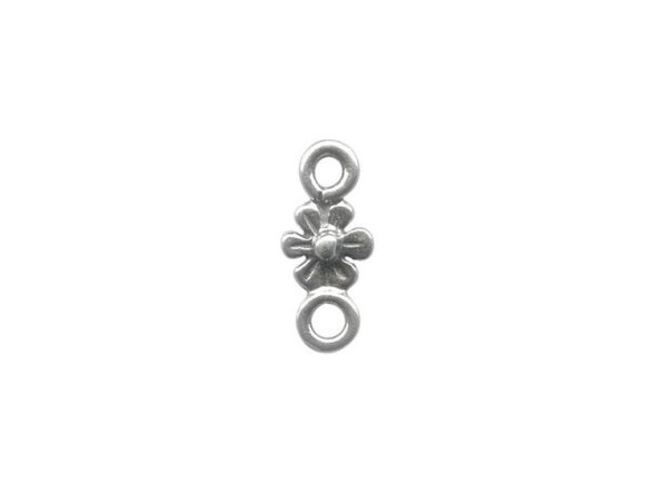 Sterling Silver Jewelry Connector, Flower (Each)