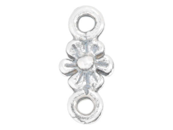 Sterling Silver Jewelry Connector, Flower (Each)