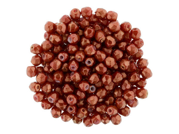 Fire-Polish 3mm : Halo Ethereal - Cardinal (50pcs)