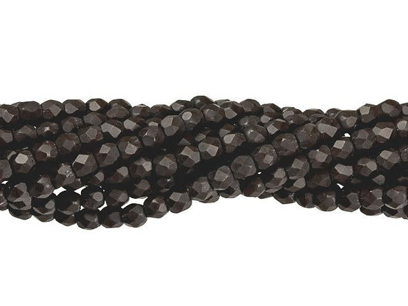 Fire-Polish 3mm : Matte - Wild Raisin (50pcs)