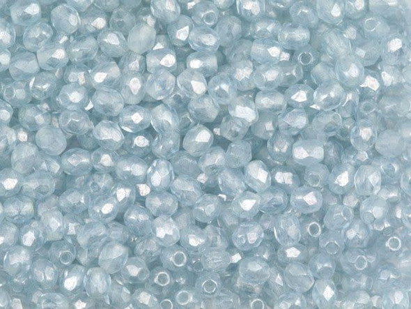 Fire-Polish 3mm : Luster - Lt Sapphire (50pcs)