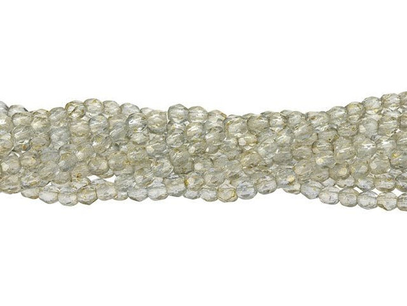 Looking for that perfect touch of elegance for your jewelry designs? Look no further than these stunning Czech Glass 3mm Gold Marbled - Lt Sapphire Fire-Polish Beads by Starman. With their subtle gray-blue color and barely-there marbled gold gleam, these beads will add a touch of sparkling color to any creation. The faceted design of these round beads ensures extra brilliance, making them perfect for multi-stranded bracelets, necklaces, or a pair of dazzling chandelier earrings. Elevate your craftsmanship with these versatile and beautiful beads from Starman.