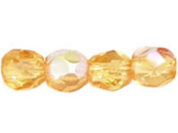 Fire-Polish 3mm : Lt Topaz AB (50pcs)