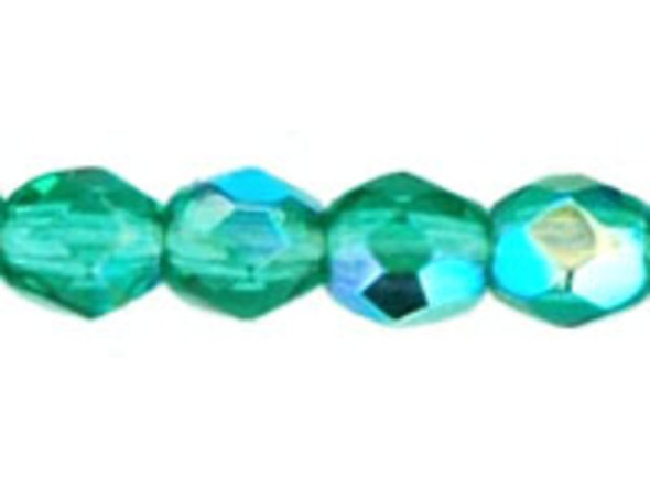 Fire-Polish 3mm : Emerald AB (50pcs)