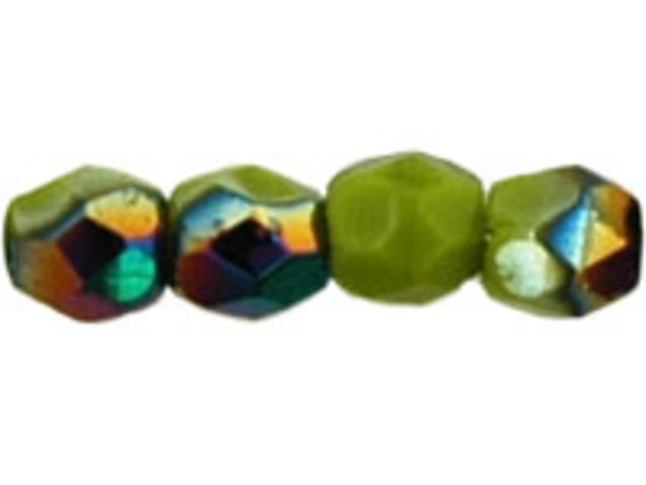 Add a touch of sparkling color and extra brilliance to your jewelry designs with these Czech Glass 3mm Opaque Olive - Vitral Fire-Polish Bead Strands by Starman. These round beads are faceted for maximum shimmer and come in a vibrant shade of olive. Perfect for creating small touches of shining style, these beads are versatile and can be used in a variety of jewelry designs. Whether you're creating a multi-stranded bracelet or necklace, or a lovely pair of chandelier earrings, these beads will add a dazzling and memorable touch to your handmade or DIY crafts. Trust the quality and craftsmanship of Brand-Starman's Czech glass beads for your jewelry-making needs.
