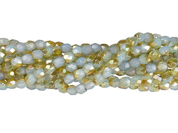 Add a dazzling touch to your handmade jewelry with these Czech Glass 3mm Milky Aquamarine Fire-Polish Beads by Starman. These exquisite beads feature a mesmerizing milky aquamarine hue that will instantly elevate your designs. Imagining the sparkling brilliance these faceted round beads will bring to your bracelets, necklaces, or chandelier earrings is simply breathtaking. With their petite 3mm size, they offer endless versatility in your crafting projects. Embrace the beauty and radiance of these beads and bring your jewelry creations to life.