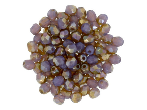 Add a dazzling touch of brilliance and color to your handmade jewelry designs with these exquisite Czech Glass 3mm Milky Amethyst - Celsian Fire-Polish Bead Strands by Starman. These mesmerizing round beads are crafted from high-quality Czech glass with a faceted finish, ensuring extra sparkle and brilliance. With their versatile 3mm size, these beads are perfect for creating stunning multi-stranded bracelets, necklaces, or enchanting chandelier earrings. Let your imagination run wild and unleash your creativity with these captivating beads that are guaranteed to make your jewelry designs truly shine.