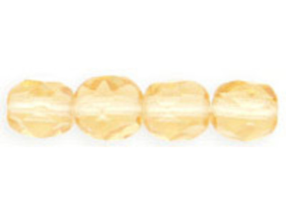 Fire-Polish 4mm : Lt Topaz (50pcs)