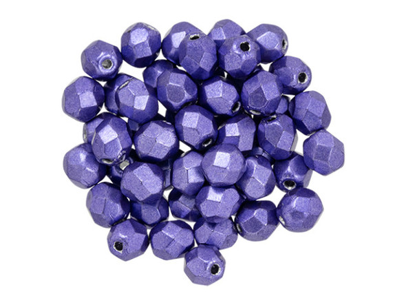 Fire-Polish 4mm : ColorTrends: Saturated Metallic Ultra Violet (50pcs)