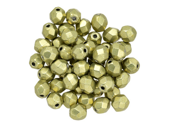 Fire-Polish 4mm : ColorTrends: Saturated Metallic Limelight (50pcs)