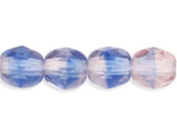 Fire-Polish 4mm : Lt Pink/Blue (50pcs)