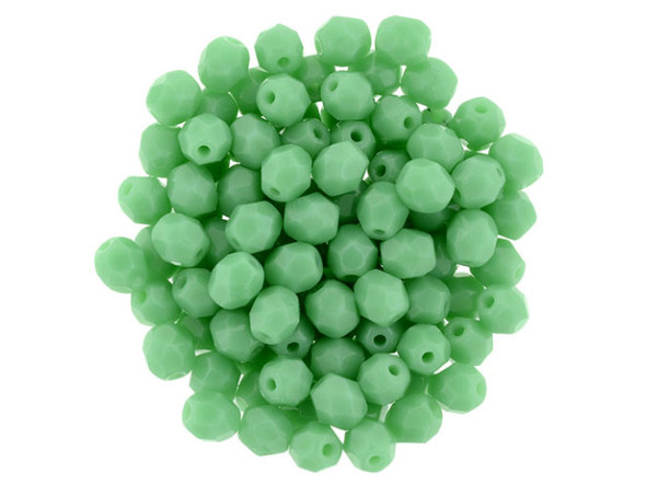 Fire-Polish 4mm : Green Turquoise (50pcs)