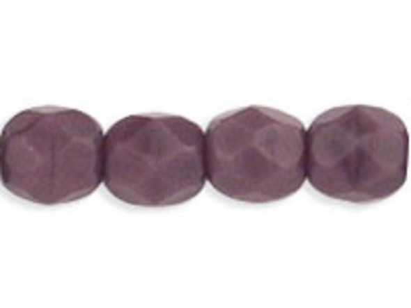 Fire-Polish 4mm : Opaque Purple (50pcs)